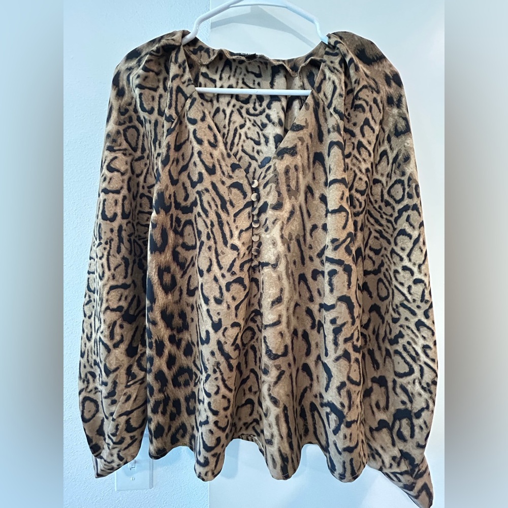Express Animal Print Blouse Size S